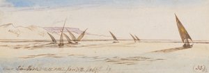 Near Eb-Bosh; 2:15 P.M., 2 Jan. 1867 by Edward Lear