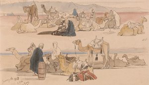 Near Suez, 1 PM, 16 January 1849 by Edward Lear