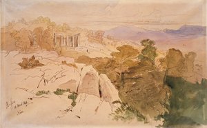 The Temple of Apollo at Bassae, Greece by Edward Lear