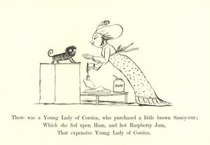 There was a Young Lady of Corsica, who purchased a little brown Saucy-cur by Edward Lear