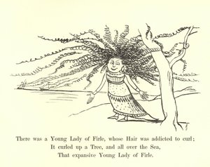 There was a Young Lady of Firle, whose Hair was addicted to curl by Edward Lear