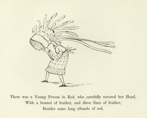 There was a Young Person in Red, Who Carefully Covered Her Head by Edward Lear