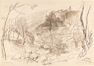 View of Ceriana by Edward Lear