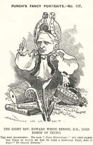 Edward White Benson, English Bishop (engraving) by Edward Linley (after) Sambourne