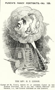 Punch Cartoon: Henry Liddon, English Theologian by Edward Linley (after) Sambourne