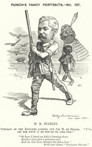 Punch cartoon: Henry Morton Stanley, Welsh journalist and explorer