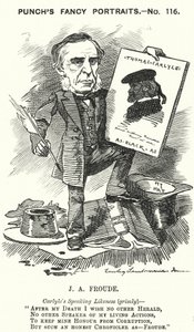 Punch Cartoon: James Anthony Froude, English Historian, Novelist and Biographer by Edward Linley (after) Sambourne