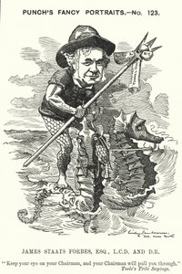 Punch Cartoon: James Staats Forbes, Scottish Railway Engineer and Administrator by Edward Linley (after) Sambourne