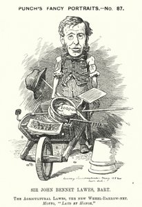 Punch cartoon: John Bennet Lawes, English entrepreneur and agricultural scientist