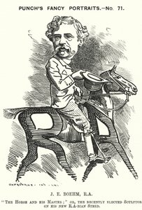 Punch cartoon: Joseph Edgar Boehm, English sculptor