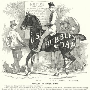 Punch cartoon: Novelty in Advertising by Edward Linley (after) Sambourne