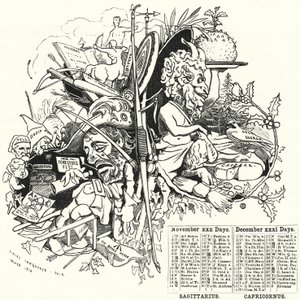November and December (engraving) by Edward Linley (after) Sambourne