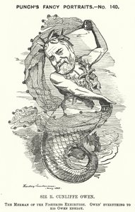 Punch cartoon: Philip Cunliffe-Owen, British exhibition organiser and Director of the South Kensington Museum, London