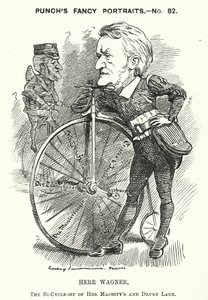 Punch Cartoon: Richard Wagner, German Composer by Edward Linley (after) Sambourne