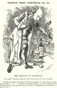 Robert Gascoyne-Cecil, 3rd Marquess of Salisbury, English Conservative politician by Edward Linley (after) Sambourne