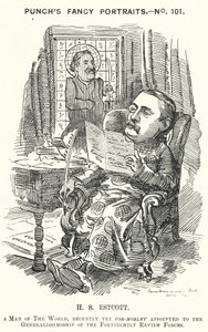 Punch cartoon: Thomas Hay Sweet Estcott, English journalist and editor