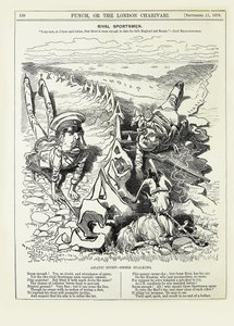 Rival Sportsmen. I Say Now, as I Have Said Before, That There is Room Enough..., 1878 by Edward Linley Sambourne