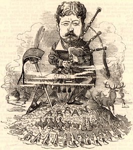 William Douglas-Hamilton Playing Bagpipes