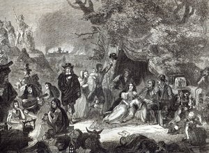 Highgate Fields During the Great Fire of London in 1666