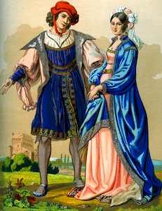 A Noble French Couple at the End of the 15th Century by Edward May
