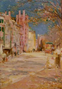 Boston Street Scene (Boston Common) by Edward Mitchell Bannister