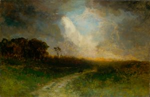 Untitled Landscape, Man on Horse, 1884