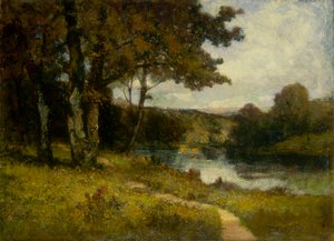 Untitled landscape, trees near river, 1891