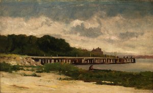 Untitled landscape with pier
