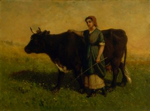Untitled Woman Walking with Cow