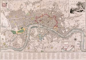 Map of London, 1797 by Edward Mogg