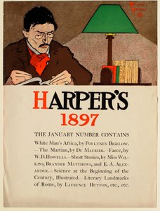 Man Reading, January 1897 Harper