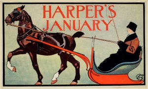Man in Horsedrawn Sleigh, January Harper