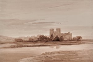 Landscape with Church and River or Lake