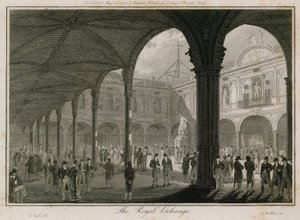 The Royal Exchange, London by Edward Pugh