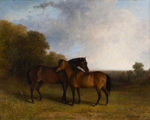 Two Hunters in a Landscape
