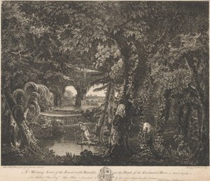A Morning Scene of the Forest with Rinaldo on the Bank of the Enchanted River by Edward Rooker