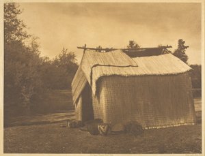 A Mat House - Skokomish by Edward S. Curtis