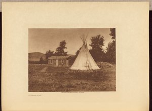 A Piegan Home by Edward S. Curtis
