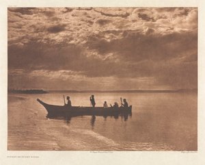 Sunset on Puget Sound by Edward S. Curtis