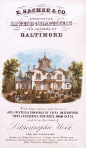 E. Sachse und Co., Practical Lithographers, 104 S. Charles St., Baltimore