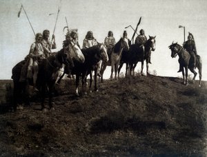 American Indians: Apsaroke Warrior on Horseback
