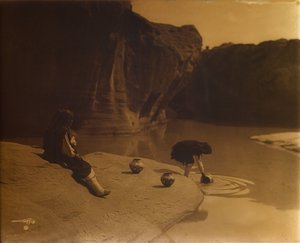 At the Old Well of Acoma by Edward Sheriff Curtis