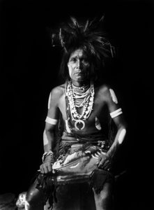 Hopi Indian Wearing a Naja Around the Neck by Edward Sheriff Curtis