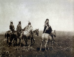 Indian Warrior (The Apsaroke) Riding in the Plain