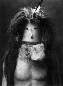 Navajo Indian Dressed Up as Goddess Haschebaad by Edward Sheriff Curtis