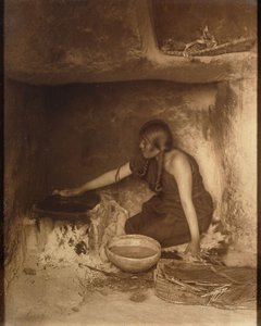 The Piki Maker, Hopi by Edward Sheriff Curtis