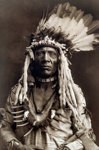 Weasel Tail (Apohsuyis). Portrait of Indian Chief of the Piegan Tribe by Edward Sheriff Curtis