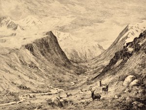 The Highland Dee: Meeting of Garchary and Larig Burns, c.1880 by Edward Slocombe