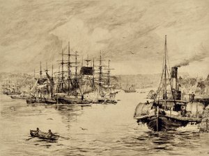 The Tyne: At Shields, c.1880 by Edward Slocombe