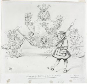 The Stagecoach for Parliamentary Purposes (recto) by Edward Tennyson Reed
